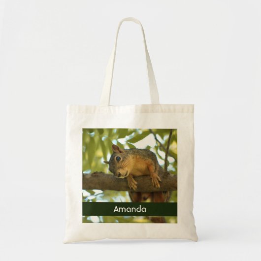 Tote Bag Jolie Curious écureuil Nature Photographie (Devant)