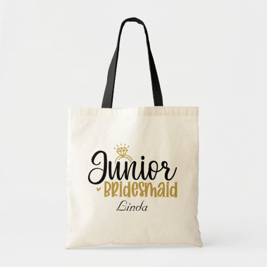 Tote Bag jolie Demoiselle d'honneur junior ajoutez nom Mari (Devant)