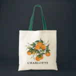 Tote Bag Jolie été Botanique Agrumes Oranges Mariage Faveur<br><div class="desc">Sac fourre-tout à thème agrumes avec de belles oranges peintes à la main et une verdure fraîche</div>