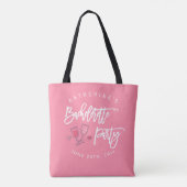 Tote Bag Jolie fête de bachelorette rose (Dos)