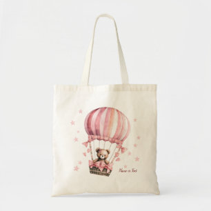 Tote Bag Jolie fête de ballon à air chaud avec ours en pelu