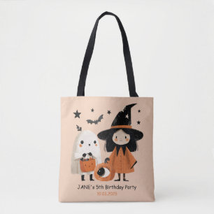 Tote Bag Jolie fête d'Halloween sorcière et fantôme