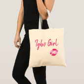 Tote Bag Jolie fille Igbo rose embrasse (Devant (produit))