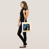 Tote Bag Jolie fille Pom-pom girl en bleu (Devant (modèle))