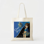 Tote Bag Jolie fille Pom-pom girl en bleu (Devant)
