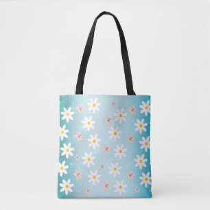 Tote Bag Jolie fleur de lys marguerite moderne sans couture