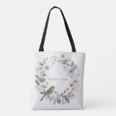 Tote Bag jolie fleur et petit oiseau (Dos)