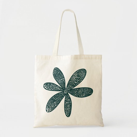 Tote Bag Jolie Fleur - Vert foncé (Devant)