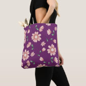 TOTE BAG JOLIE FLEURS ROSES (De près)