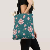TOTE BAG JOLIE FLEURS ROSES (De près)