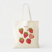 Tote Bag Jolie Fraise Rouge d'Été (Devant)