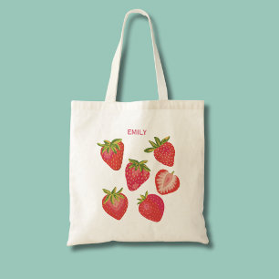 Tote Bag Jolie Fraise Rouge d'Été