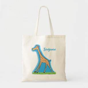 Tote Bag Jolie girafe avec dessin animé de papillon