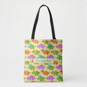Tote Bag Jolie impression de dinosaure personnalisable