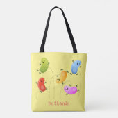 Tote Bag Jolie jellybeans bondissant dessin animé (Dos)