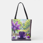 Tote Bag Jolie Lilacs et café violets (Dos)