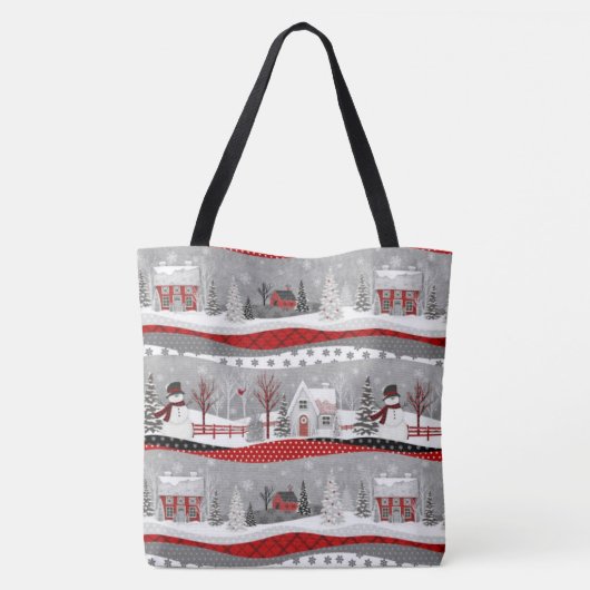 Tote Bag Jolie marionnette de Noël sur toute l'impression F (Dos)