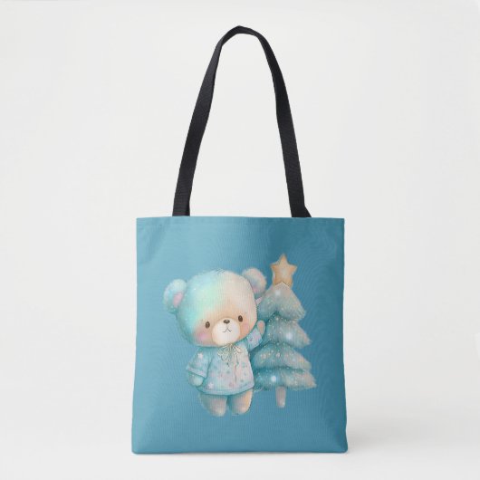 Tote Bag Jolie Ours et Noël (Devant)