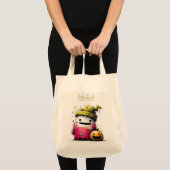 Tote Bag Jolie Patchwork Aquarelle Fantôme Halloween (Devant (produit))