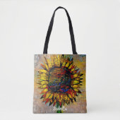 Tote Bag Jolie peinture Abstraite de tournesol (Devant)