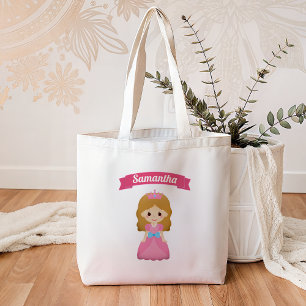 Tote Bag Jolie Petite Princesse Rose Enfants