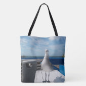 Tote Bag Jolie Plage Photo Seagull Imprimer (Dos)