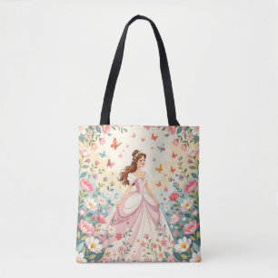 Tote Bag Jolie princesse avec papillons