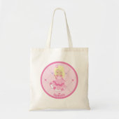 Tote Bag Jolie Princesse Rose Personnalisée Petits (Devant)