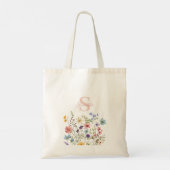Tote Bag Jolie rose Nom du monogramme Floral (Dos)