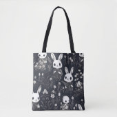 Tote Bag Jolie Skeleton Bunnies Halloween (Devant)