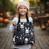 Tote Bag Jolie Skeleton Bunnies Halloween