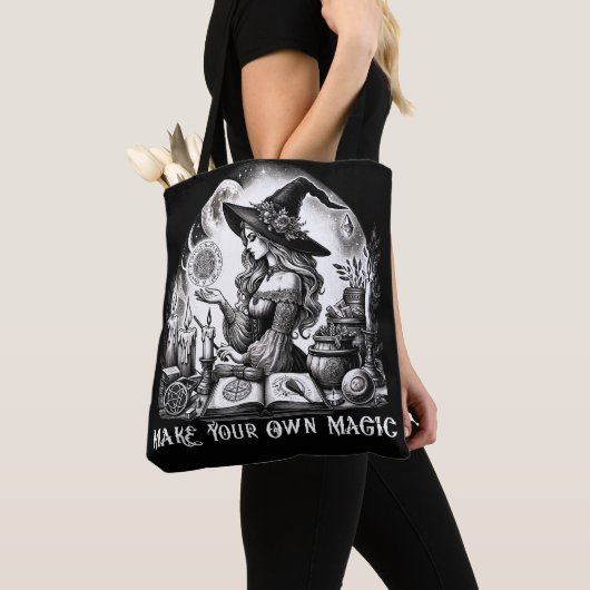 Tote Bag Jolie sorcière apothecaire Faites votre propre mag (De près)
