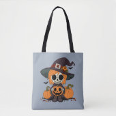 Tote Bag Jolie sorcière d'automne (Devant)