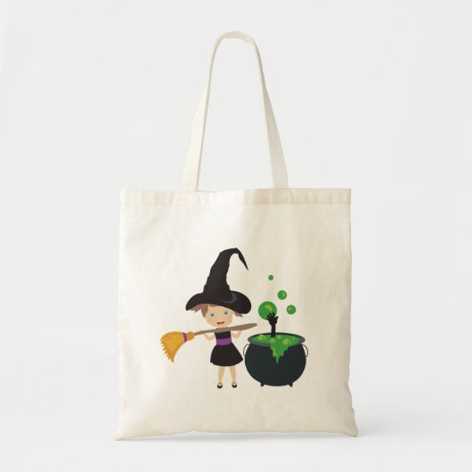Tote Bag Jolie sorcière d'Halloween (Devant)