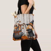 Tote Bag Jolie sorcière et lanternes (De près)