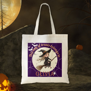 Tote Bag Jolie sorcière Halloween personnalisée