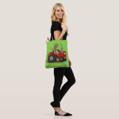 Tote Bag Jolie vache heureuse conduisant un dessin animé de (Sur le modèle)