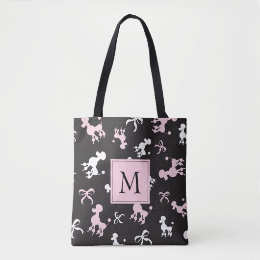 Tote Bag Jolies canicules Monogram rose et noir (Devant)