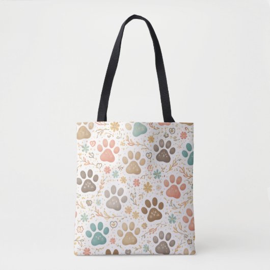 Tote Bag Jolies Empreintes de Patte (Devant)