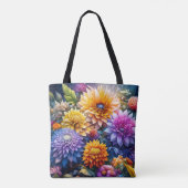 Tote Bag Jolies Fleurs D'Art Ai Colorées (Dos)