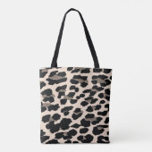 Tote Bag Jolies fleurs modernes sur impression léopard - pe (Dos)