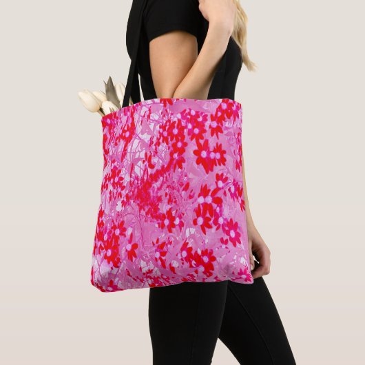 Tote Bag Jolies fleurs rouges (De près)
