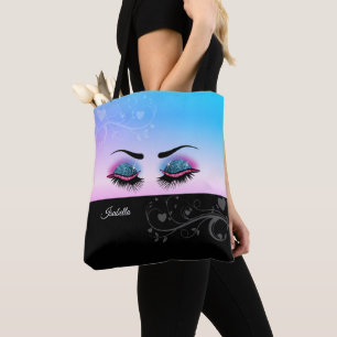 Tote Bag Jolies mèches - rose et parties scintillantes