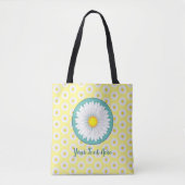 Tote Bag Jolies petites marguerites - Jaune (Devant)