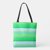 Tote Bag Jolies rayures vert aqua (Dos)