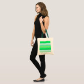 Tote Bag Jolies rayures vert aqua (Devant (modèle))