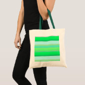 Tote Bag Jolies rayures vert aqua (Devant (produit))