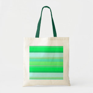 Tote Bag Jolies rayures vert aqua