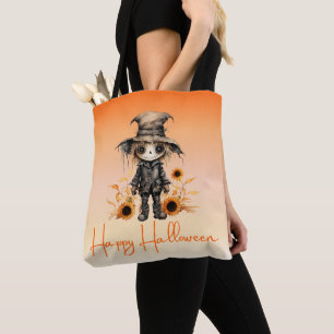 Tote Bag Jolis citrouilles tournesols orange ombré Joyeux H