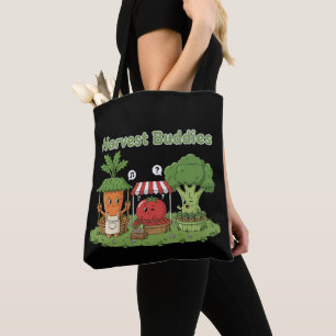 Tote Bag Jolis compagnons de récolte amis légumes d'agricul